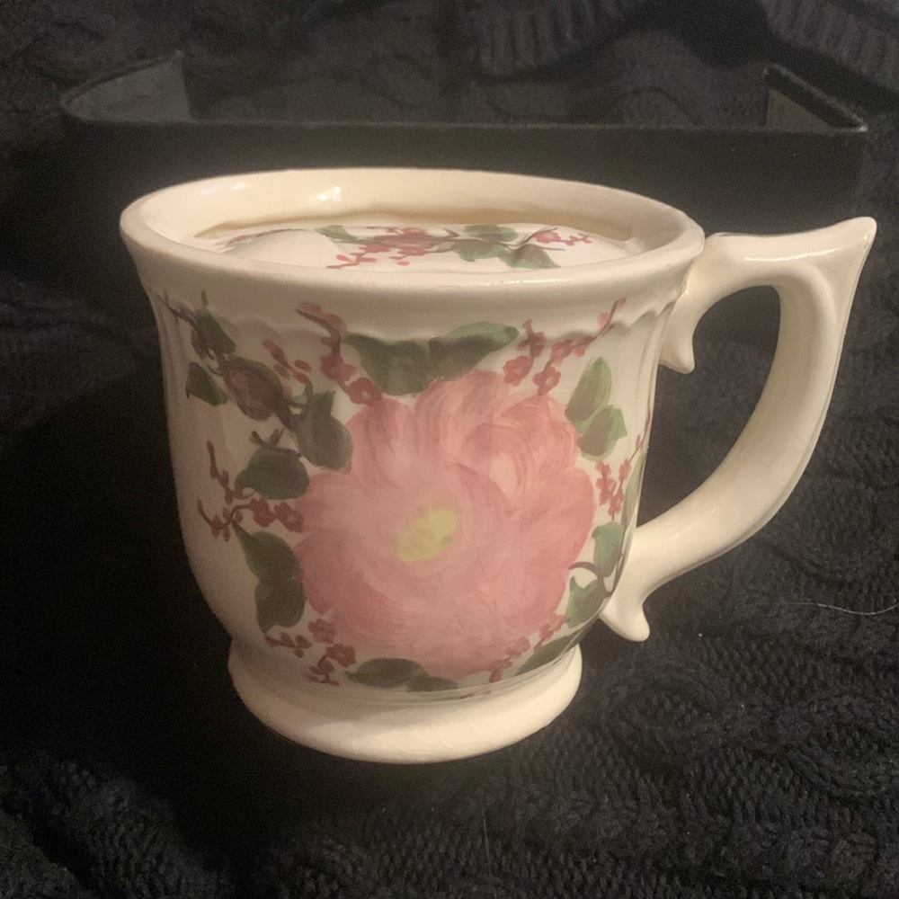 Cash Family  mustache mug 1945 Pottery Rose Design